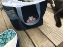 Lunch bag "Chat'recycle" avec sa trousse à couverts 