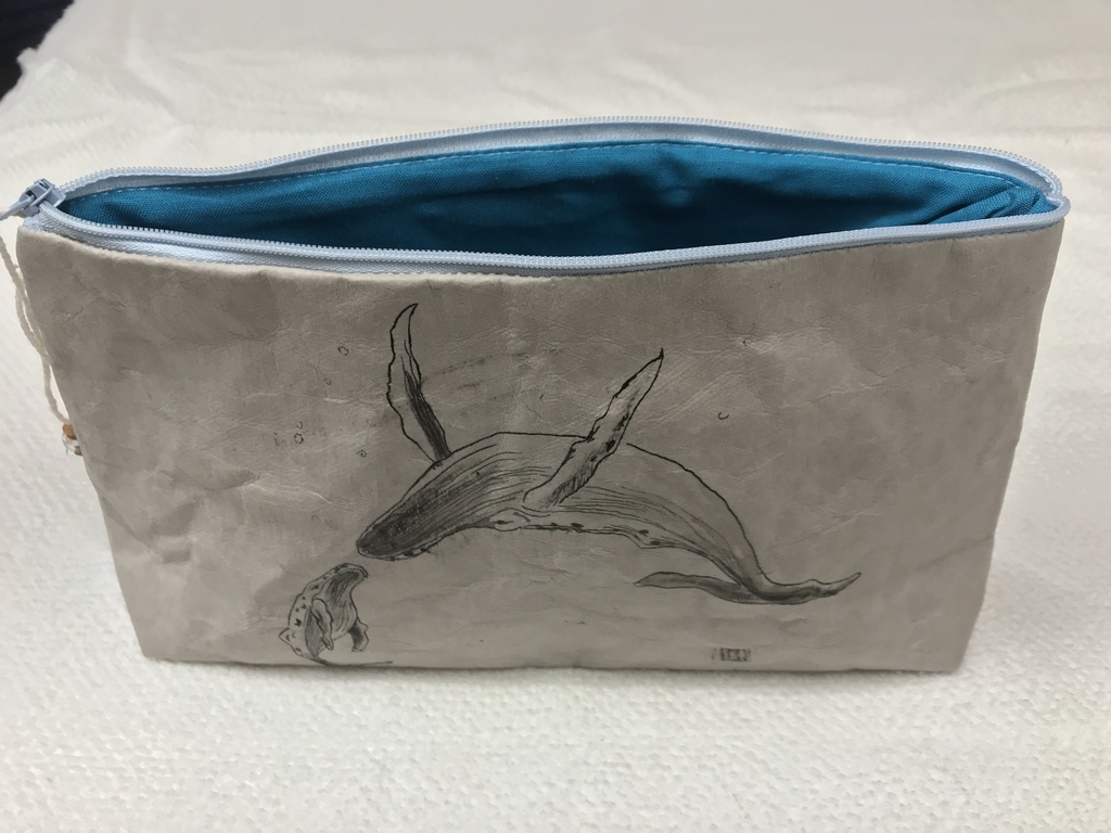 Trousse "Baleines" en "cuir" Vegan
