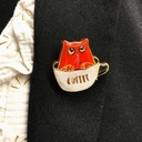 Broche « Coffee Cat »  