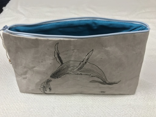 Trousse "Baleines" en "cuir" Vegan