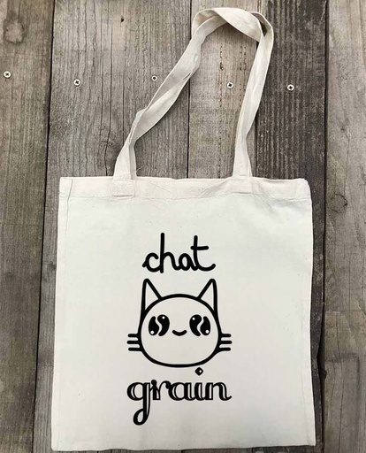 Totebag "Chat grain" 